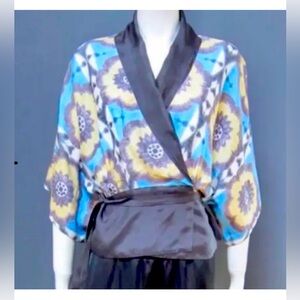 Runway Dries Van Noten Kimono Style Blouse Floral Top